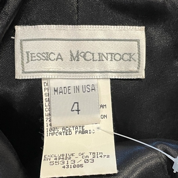 NWOT Jessica McClintock Velvet Beaded Halter + Straps dress - Picture 5 of 7